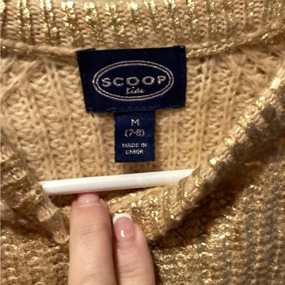 Cozy Gold Ribbed Knit Sweater - Picture 3 of 7